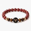 Aries (मेष राशि) Zodiac Red Jasper & Tiger Eye Bracelet for Women product display image