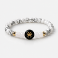 Cancer (कर्क राशि) Zodiac Howlite & Milky Quartz Bracelet for Women product display image
