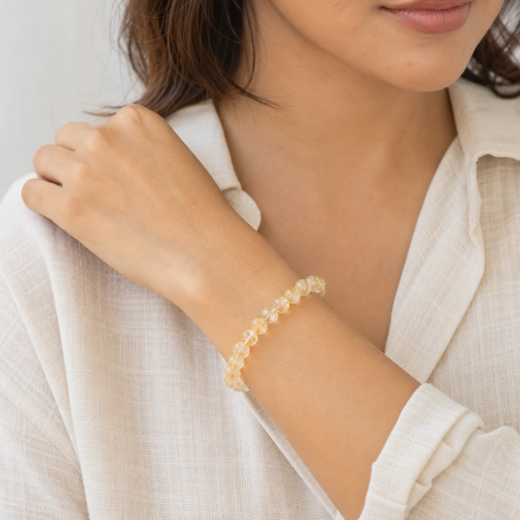 Woman wearing Citrine Bracelet - The Merchant's Stone