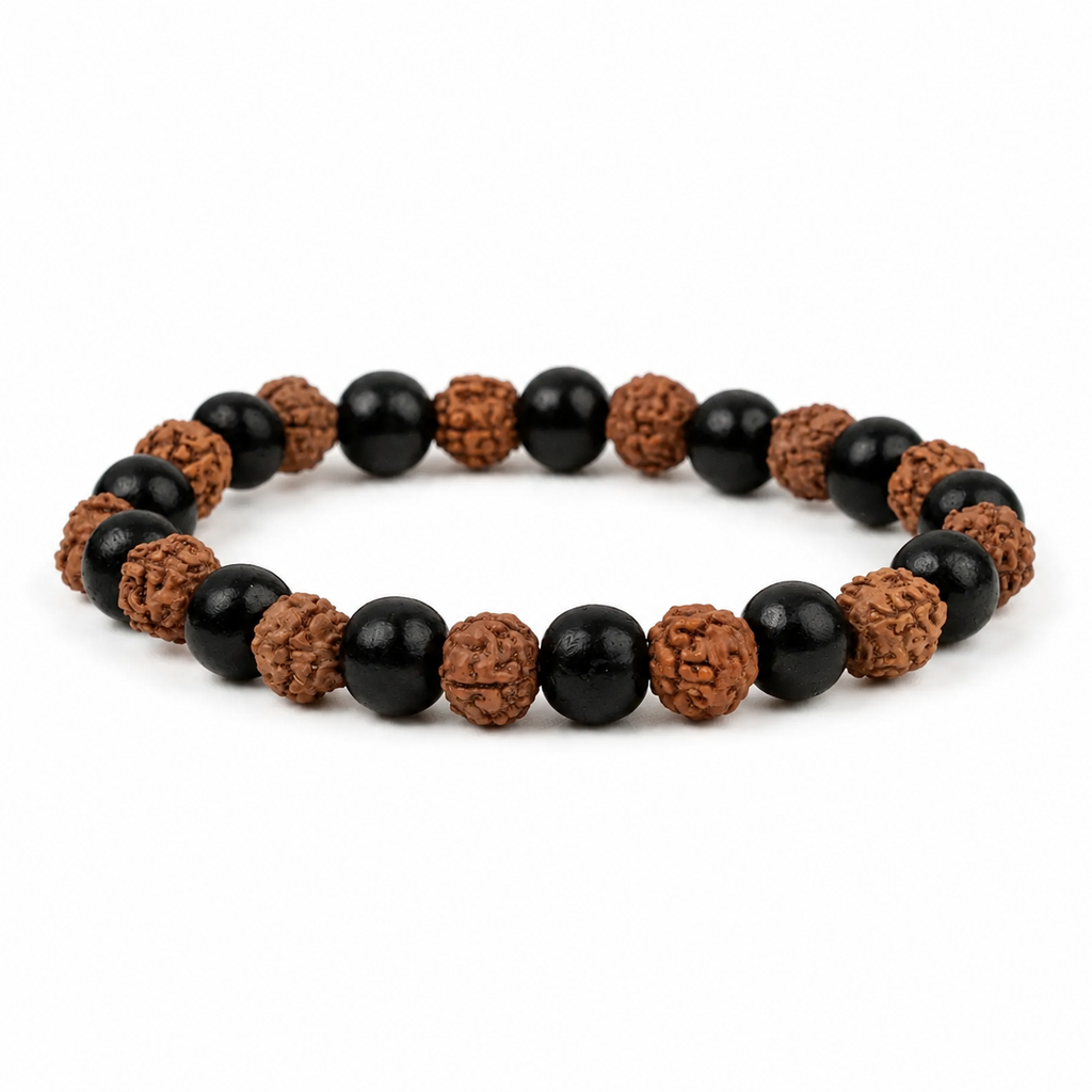 Divya Rudraksha Karungali Bracelet 8mm product display image