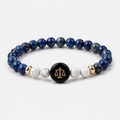 Libra (तुला राशि) Zodiac Lapis Lazuli & Howlite Bracelet for Women product display image