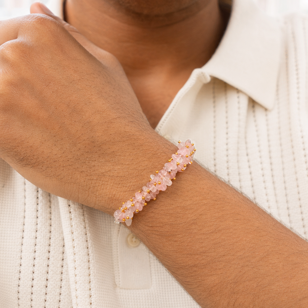 Man wearing Love Attraction Chips Bracelet