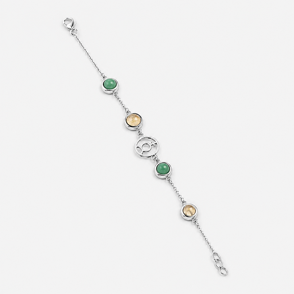 Mulank 5 Budh Crystal Bracelet for Women product display image