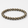 Raw Pyrite Bracelet (Women - 6mm Beads) product display image