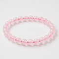 Rose Quartz Bracelet (Women - 6mm Beads) product display image