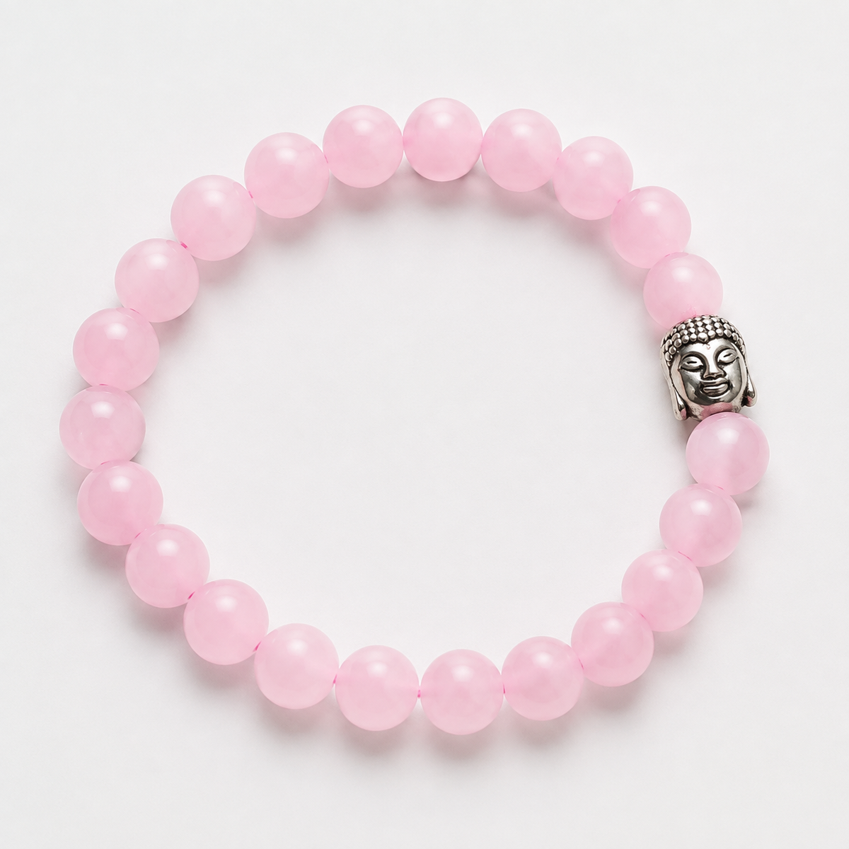 Rose Quartz Bracelet with Buddha product display image